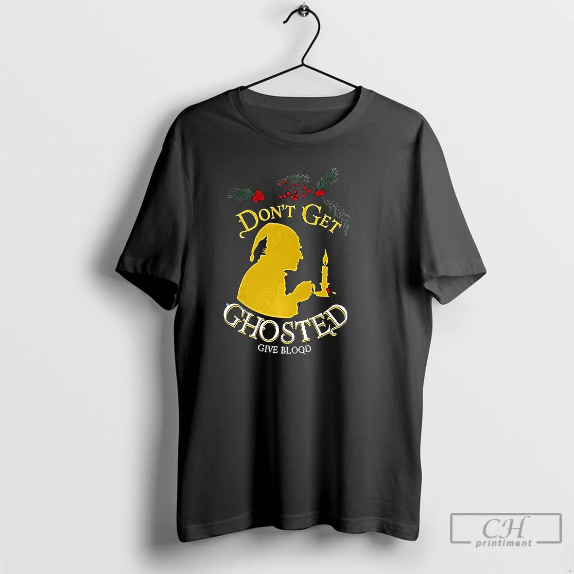 Premium Dont Get Ghosted Give Blood Christmas T Shirts Unisex
