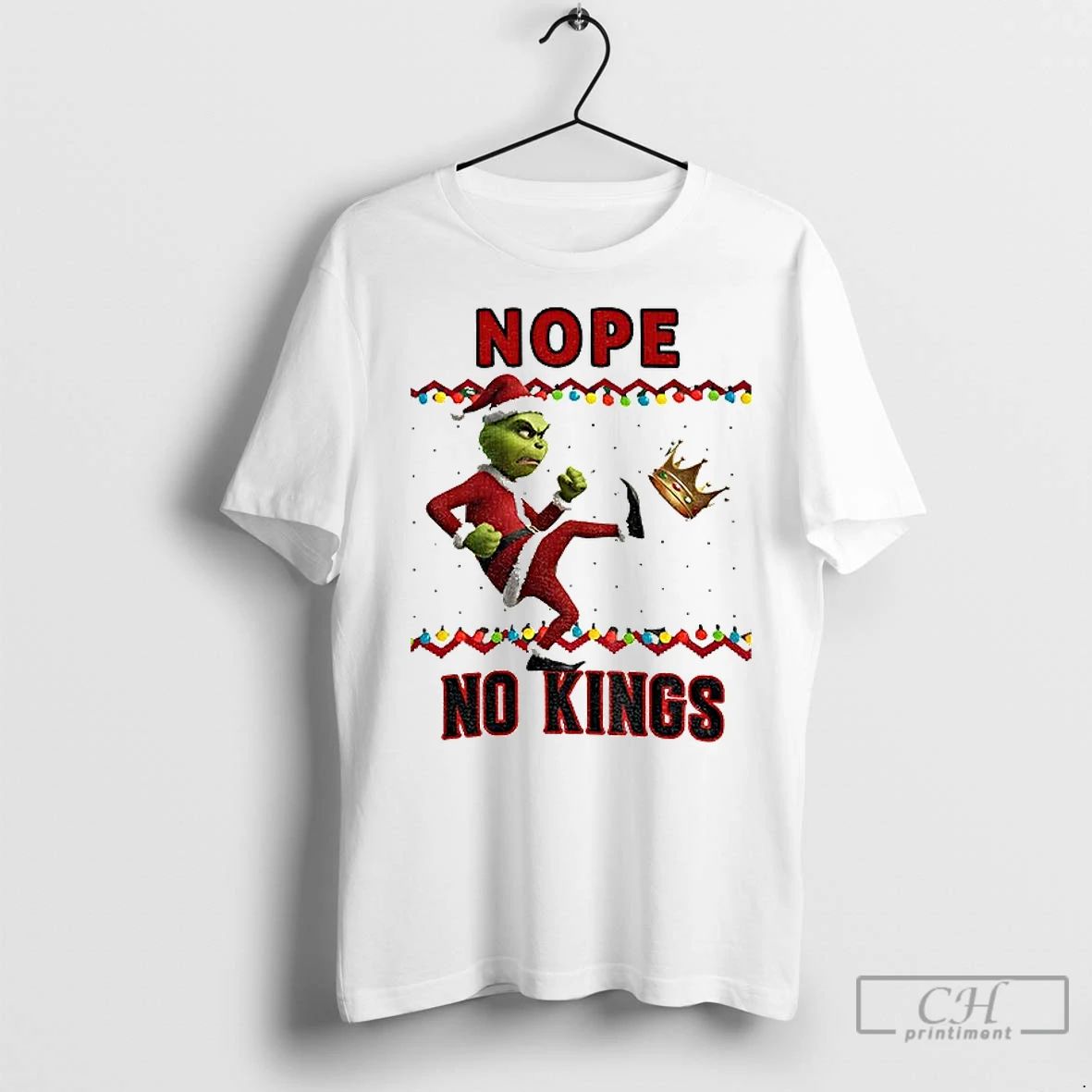 Premium Grinch Ugly Xmas Nope No Kings Anti Maga Christmas 2025 Unisex