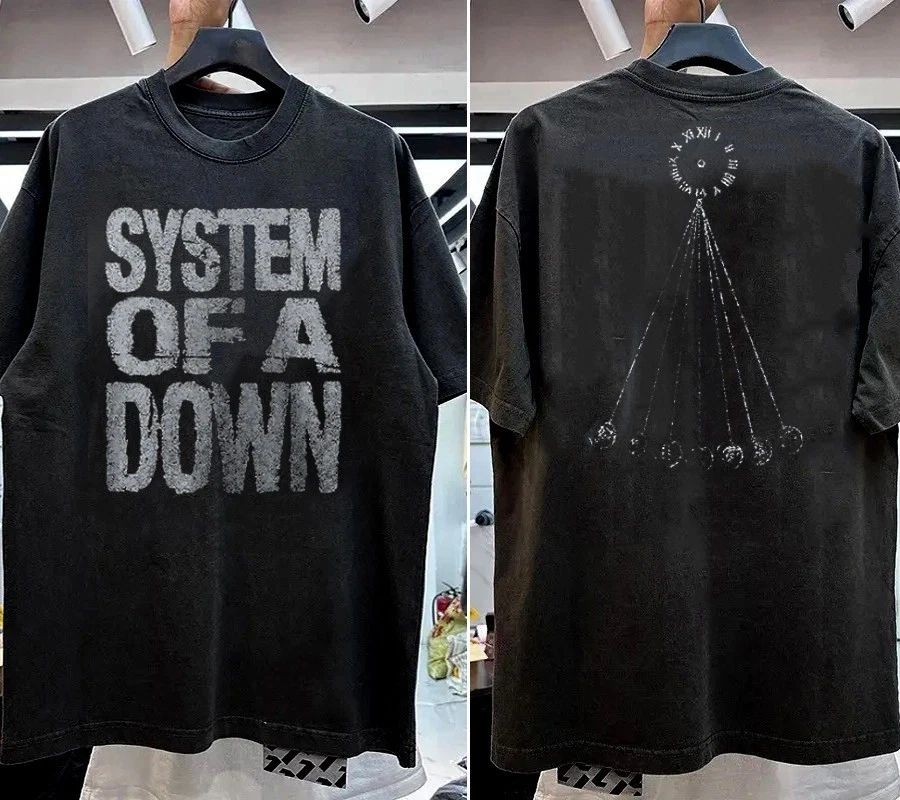 System Of A Down Tour Mezmerize 90s Basic Black Classic T shirt vtg Unisex