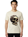 Wired-Skull-1 Mens Graphic Tee, 100% Cotton, Casual Summer Wear Unisex