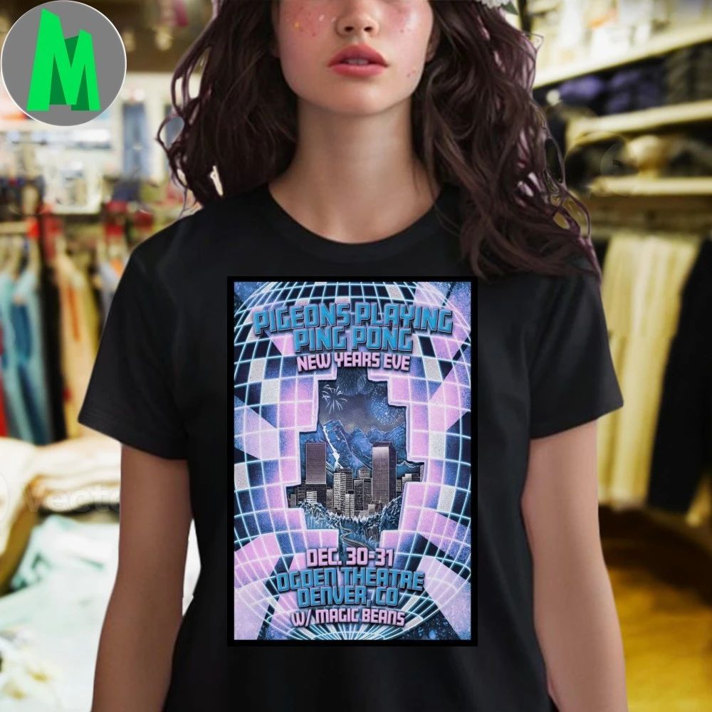 Pigeons Playing Ping Pong In Denver CO On Dec 30-31 2025 Poster Shirt Unisex
