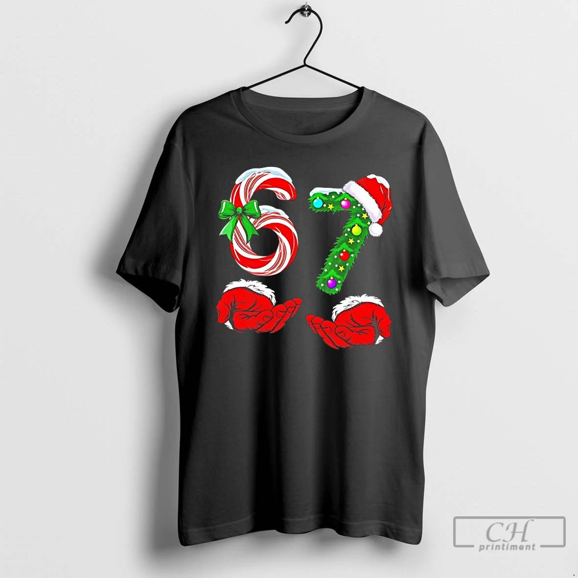 Premium Christmas 6 7 Meme Pajamas Holiday Gen Alpha Slang T Shirts Unisex