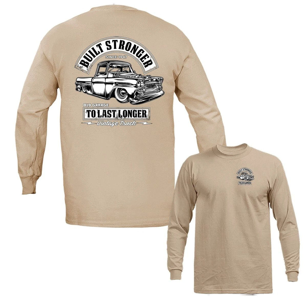 Built Stronger Vintage Truck Hot Rod Classic Vehicle Car Automobile Long Sleeve Unisex