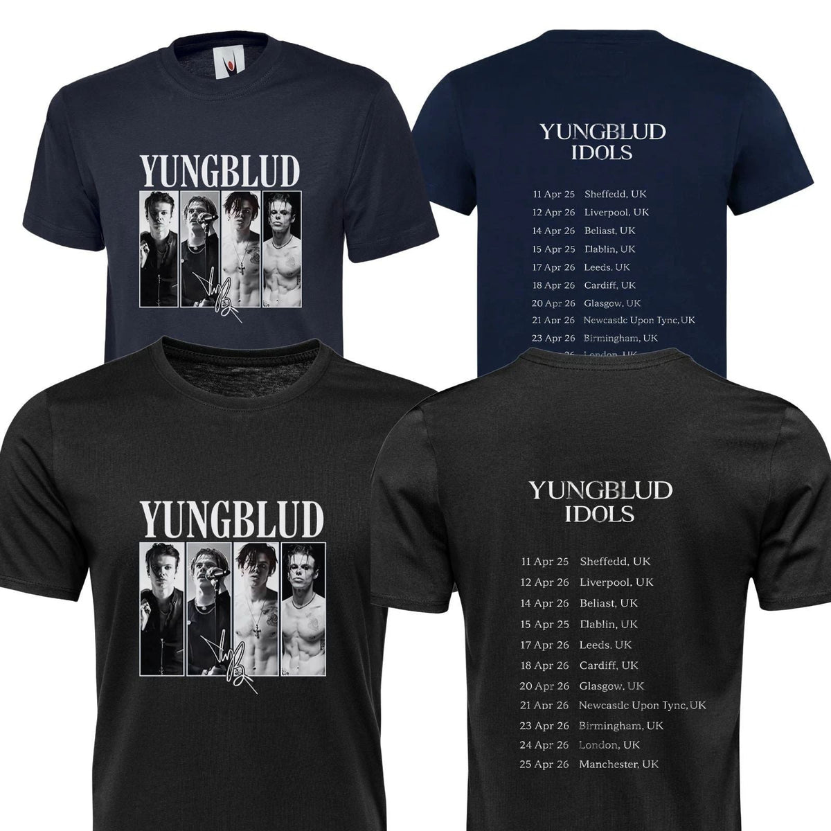 Yung-Blud Idol T Shirt Tour Inspired Unisex Adults Kids Music Fan Merch Tee Tops Unisex