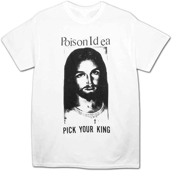 Vtg Poison Idea Band Pick Your King Cotton White Full Size Unisex Shirt Unisex