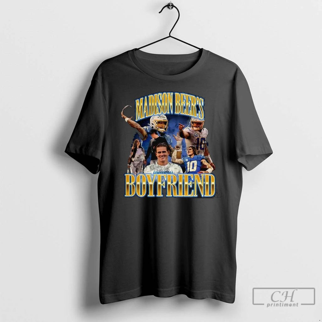 Premium Justin Herbert Los Angeles Chargers Madison Beers Boyfriend Unisex