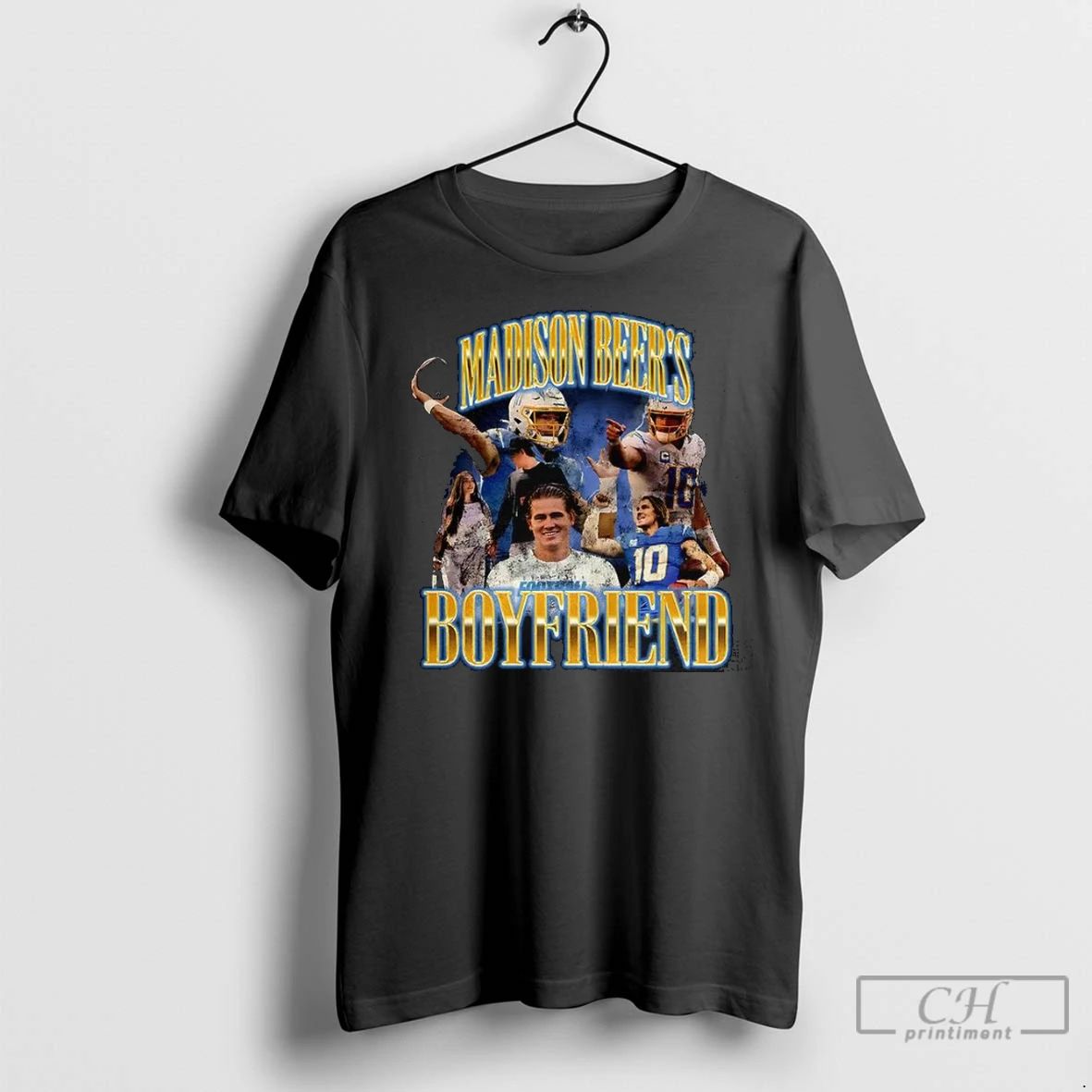 Premium Justin Herbert Los Angeles Chargers Madison Beers Boyfriend Unisex