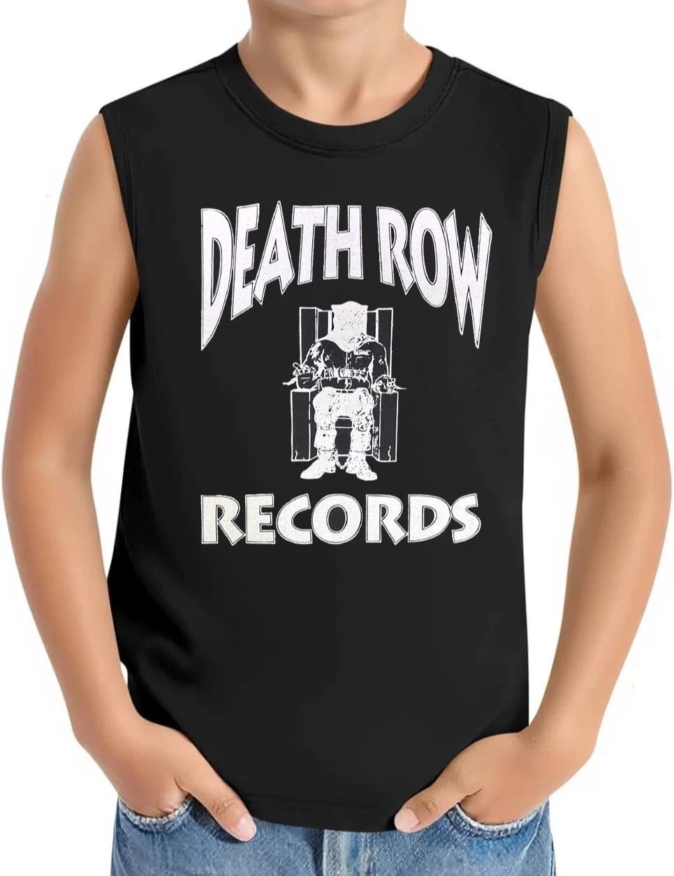 Death Row Records Toddler's Black Muscle Shirt (Multiple Designs) Unisex