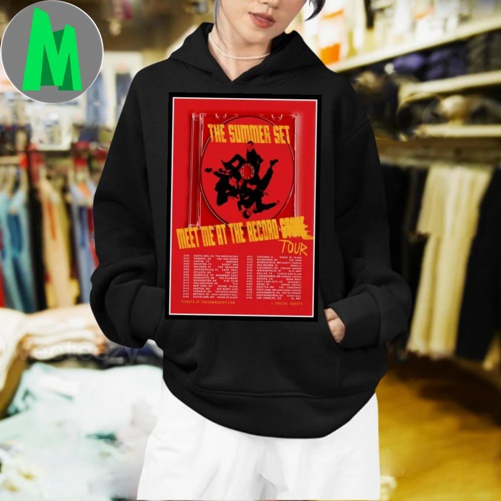 The Summer Set Meet Me At The Record Tour 2026 Poster Shirt Unisex