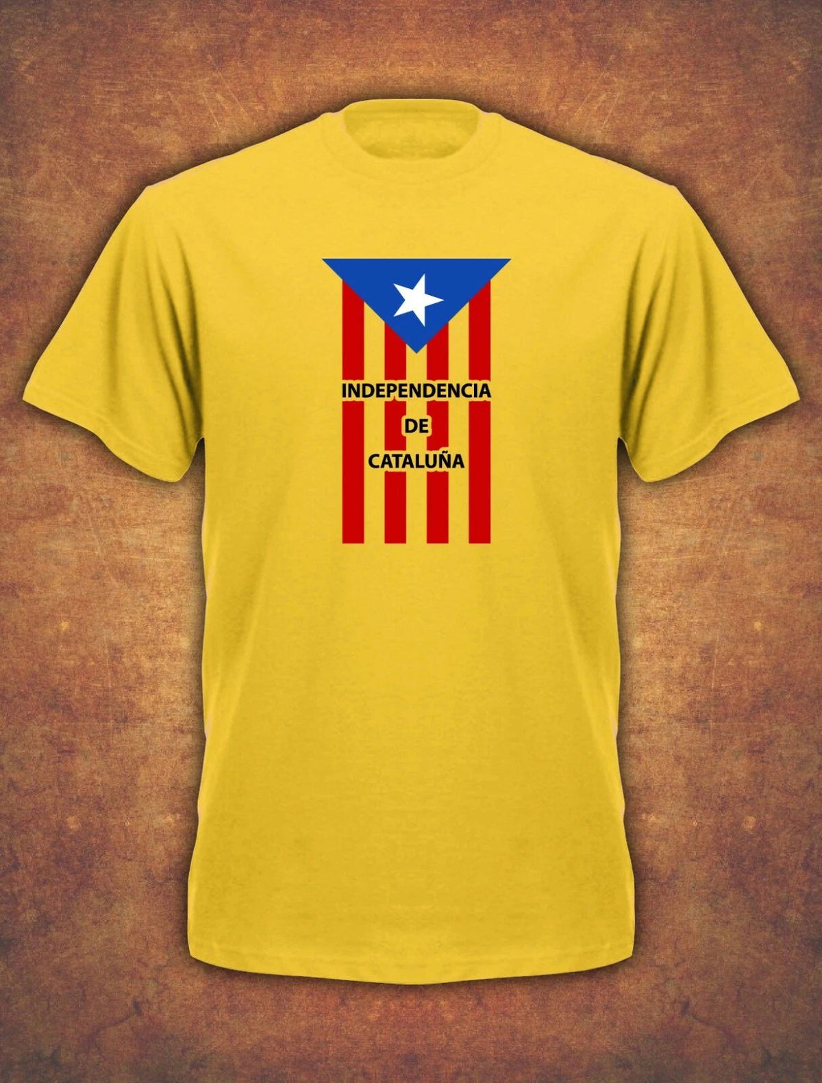 Catalonia Catalan Catalunya Independence Barcelona Espana Mens Yellow Unisex
