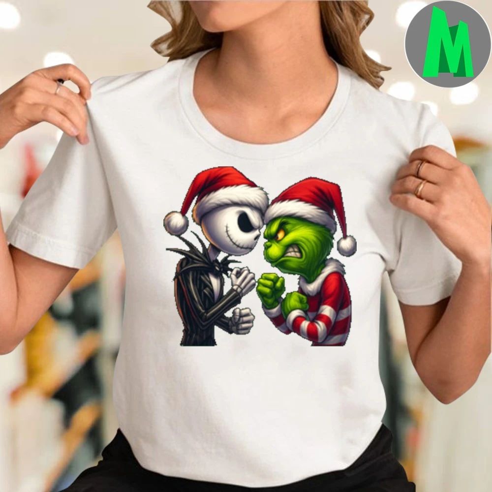 Grinch Vs Jack Funny Christmas Shirt Unisex