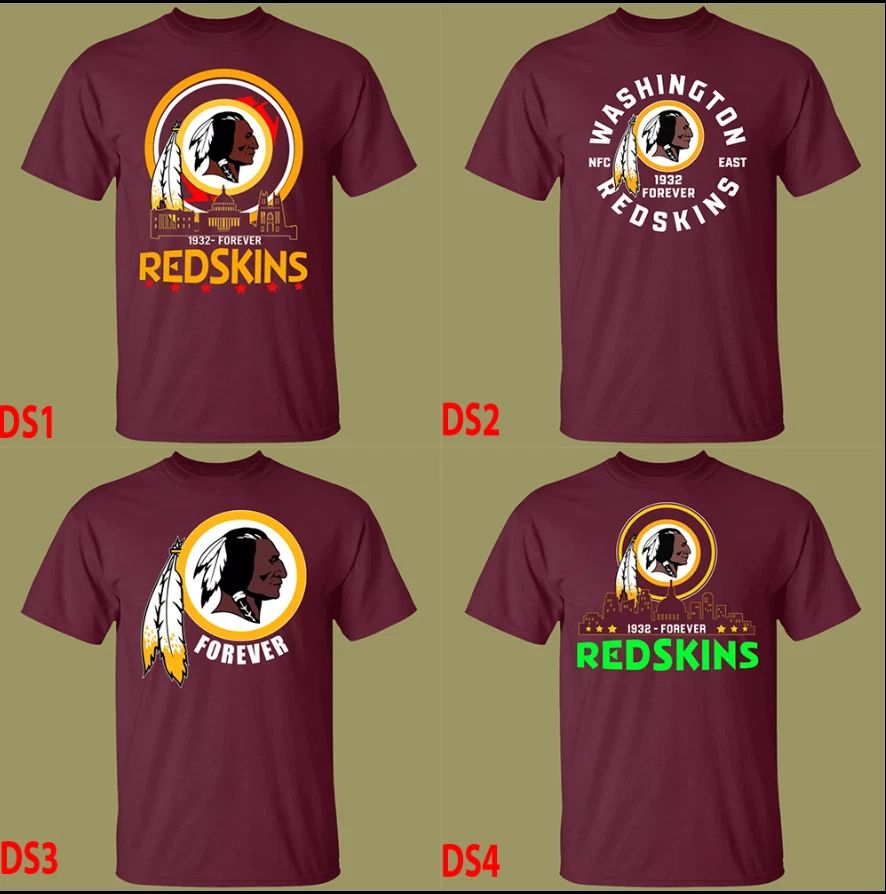 All design Men's Washington REDSKINS Forever, Maroon S-5XL v2 Unisex
