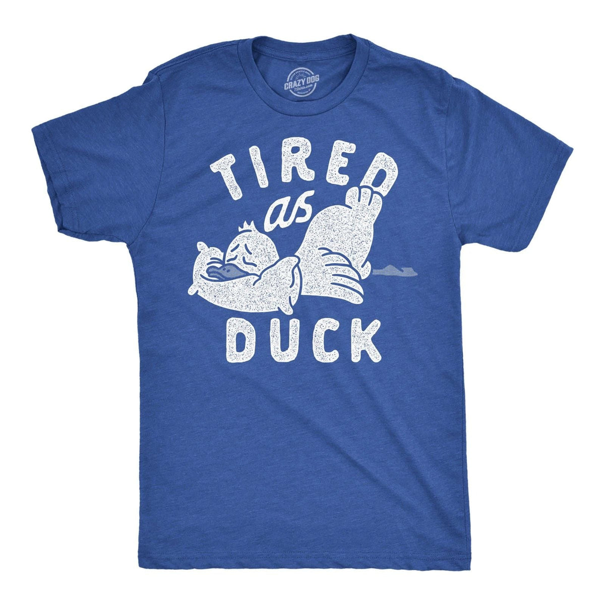 Mens Tired As Duck Funny T Shirts Sarcastic Animal Graphic Tee for Men Unisex