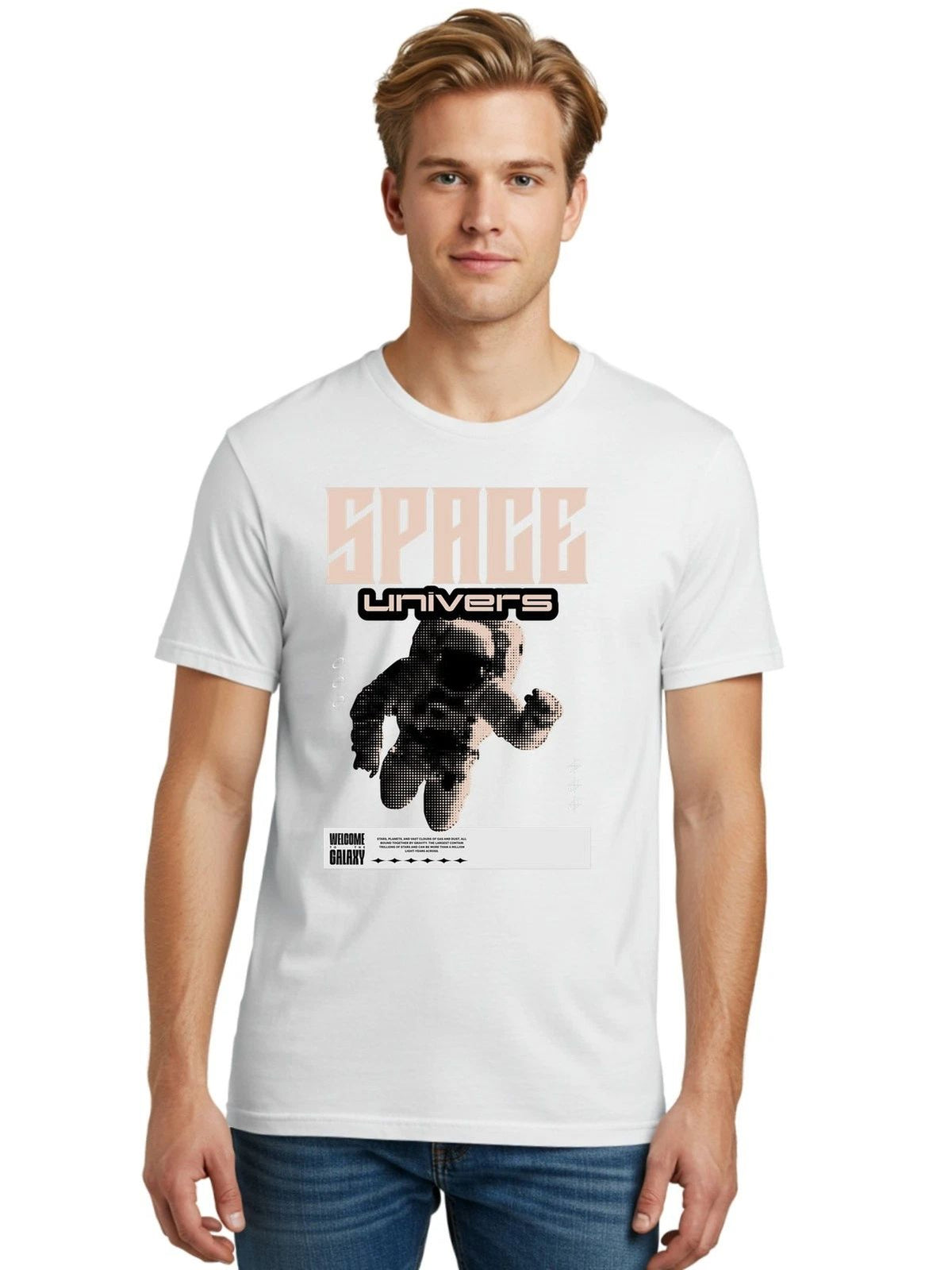 Space-Univers Mens Graphic Tee,100% Cotton,Casual Summer Wear Unisex