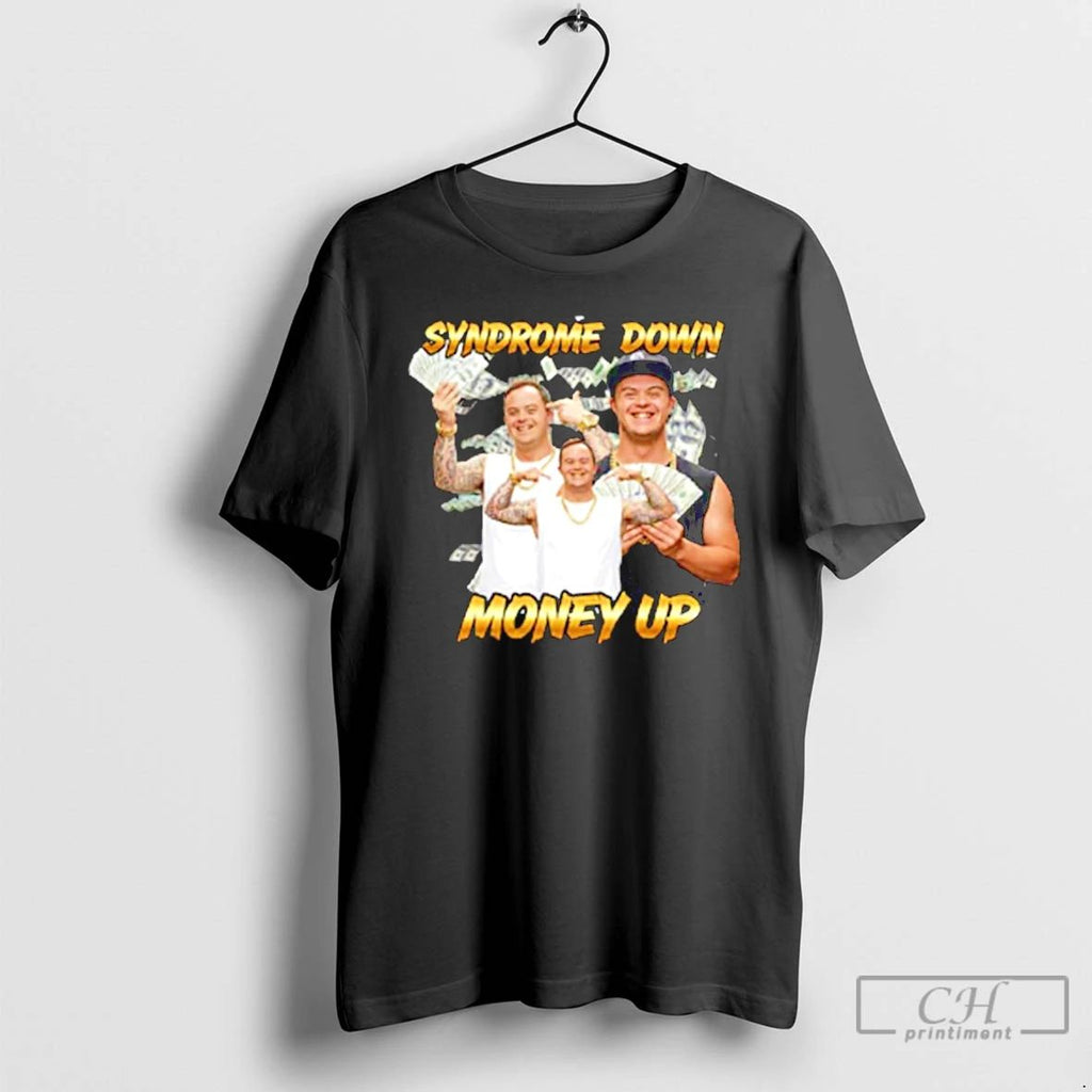 Classic Syndrome Down Money Up Graphic T Shirts Unisex