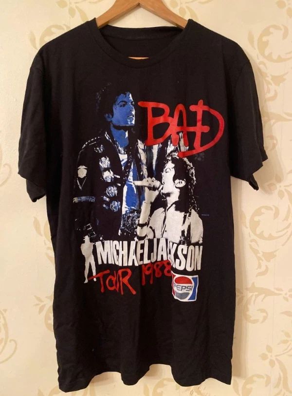 Men's Retro Michael Jackson 1988 Pepsi Tour Vintage Rare Collectible Tee Unisex