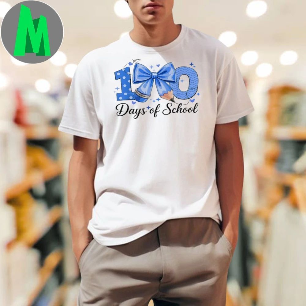 Original 100 Days Of School Coquette Bow 100th Day Of School Boys Unisex