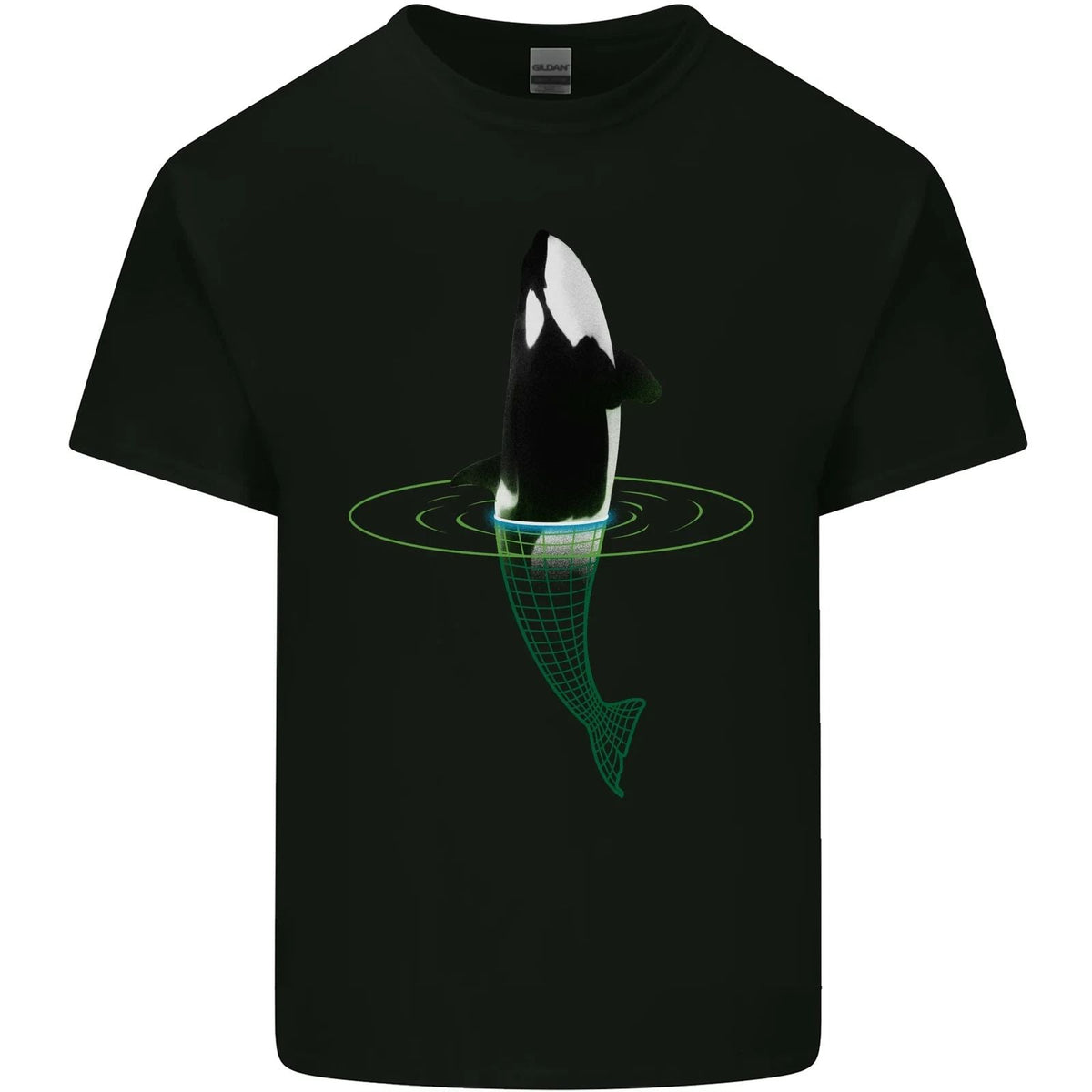 A SCI-FI Orca Whale Mens Cotton Tee Top Unisex