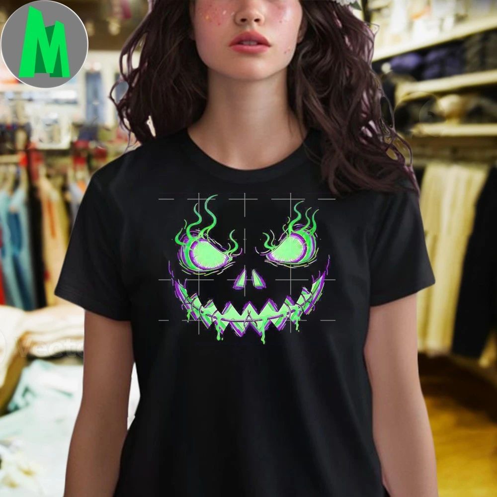 Scary Pumpkin Jack O Lantern Spooky Halloween Shirt Unisex
