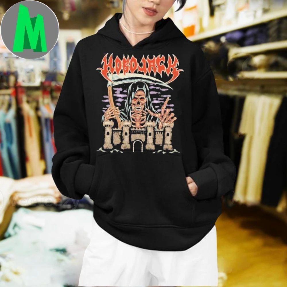 Hobo Jack Death’s Door Black Heavy Faded Band Shirt Unisex