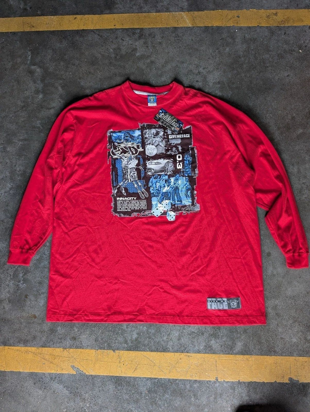 Vtg GiveMeFace History Shirt Mens 3XL NEW Long Sleeve Graphic Urban Streetwear Unisex