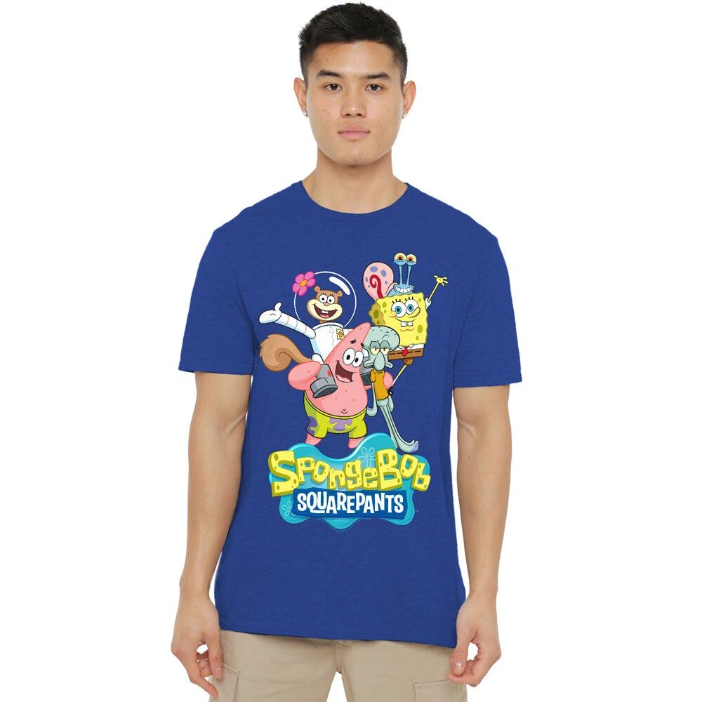Spongebob Spongebob Group Shot S-2XL-Royal Blue Unisex