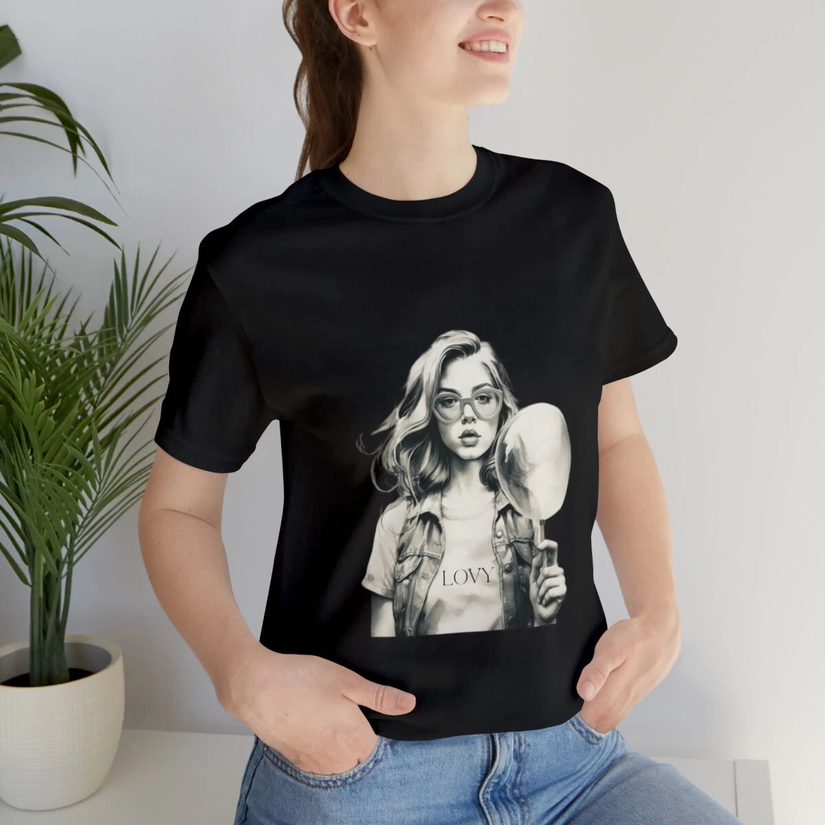 Fashion girl Shirt, Summer , trendy Minimalist design Unisex