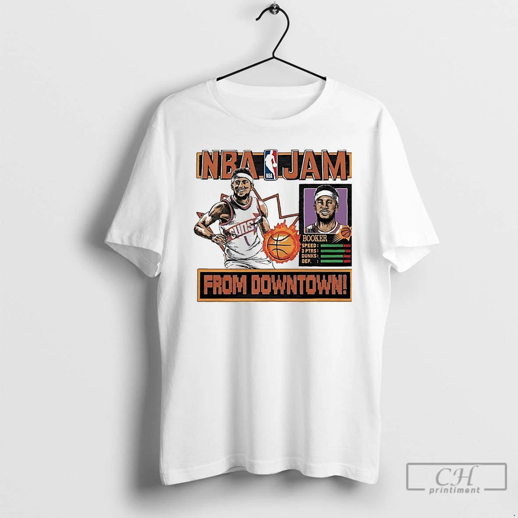 Classic Devin Booker From Downtown Nba Jam Suns T Shirts Unisex
