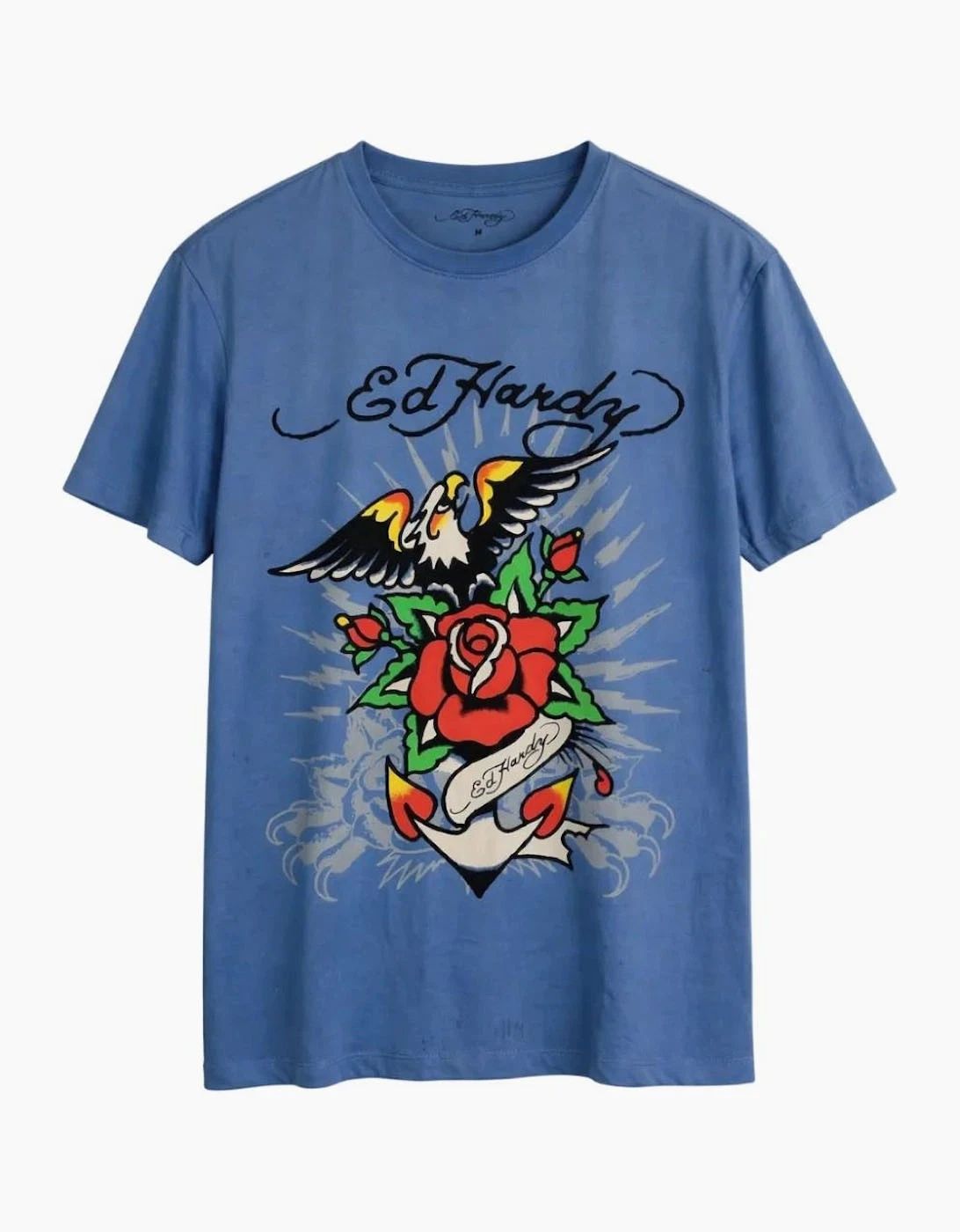ED Hardy Eagle Vintage Wash Blue Unisex