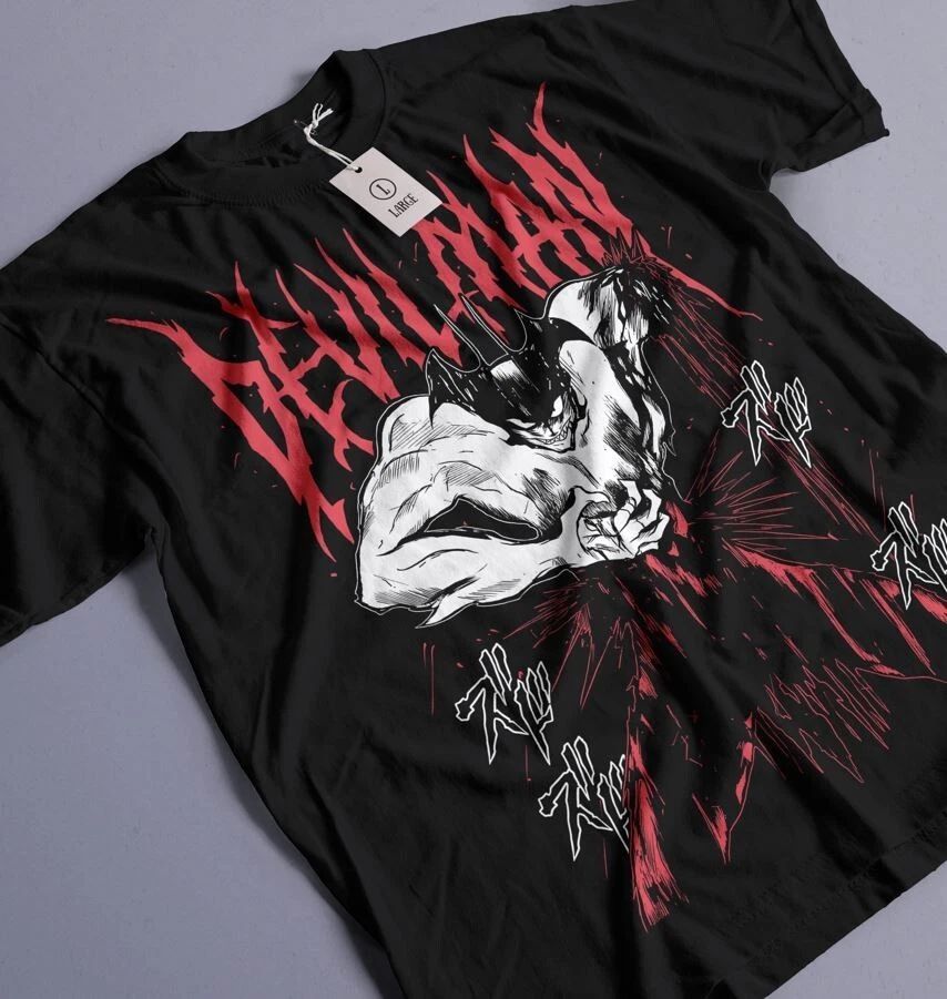 Unisex Devilman Crybaby Anime , Akira Fudo Manga Shirt Virgil Devil T-shi Unisex