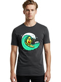 Avocado-Surfing Mens Graphic Tee, 100% Cotton, Casual Summer Wear Unisex