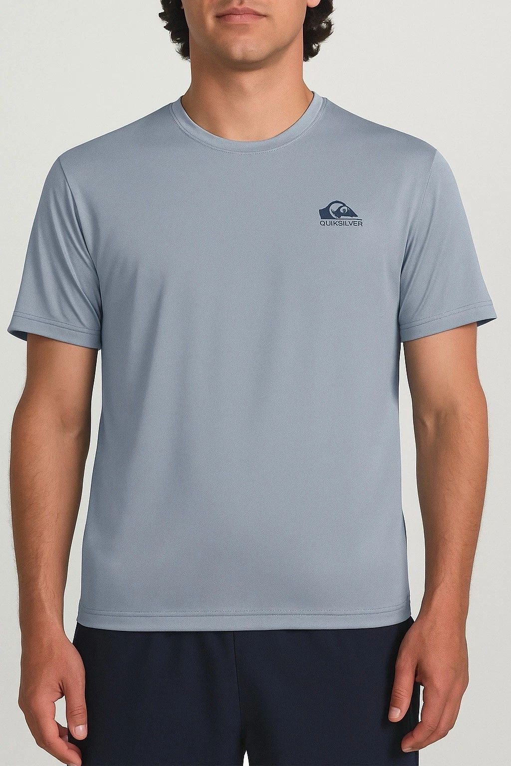 Quiksilver Men’s Regular Fit Tee, 4-Way Stretch, Moisture Wicking, Blue, Size L Unisex