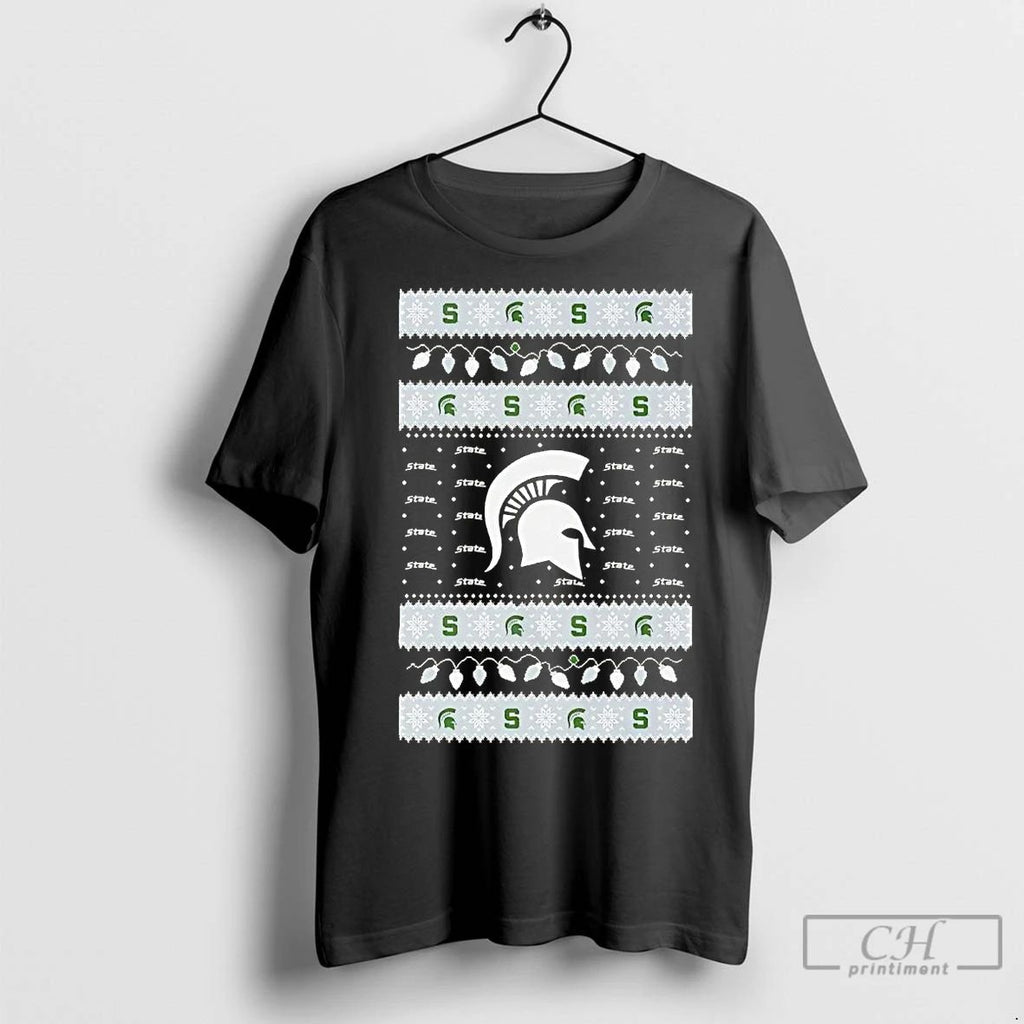 Premium Michigan State Spartans Ugly Christmas Light Unisex