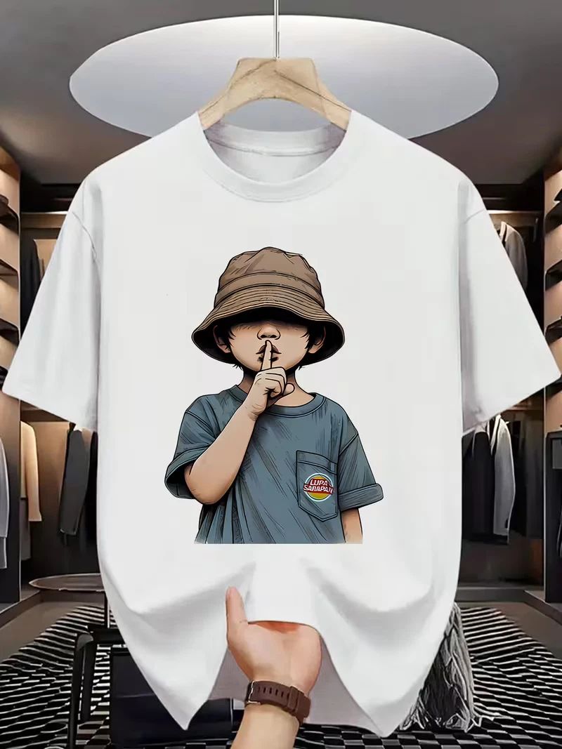 Men’s Cartoon Portrait | Colorful Crew Neck Short Sleeve Summer Tee Unisex