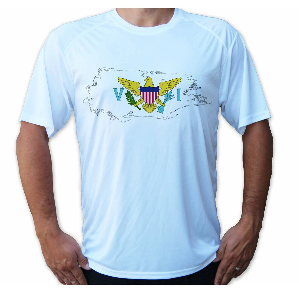 US Virgin Islands Flag Sport Boat UPF 50 Sun UV Protection Fishing Water Unisex