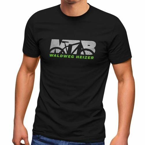 Mens MTB Downhill Mountain Bike Slogan Forest Path Heater Fun Shirt Unisex
