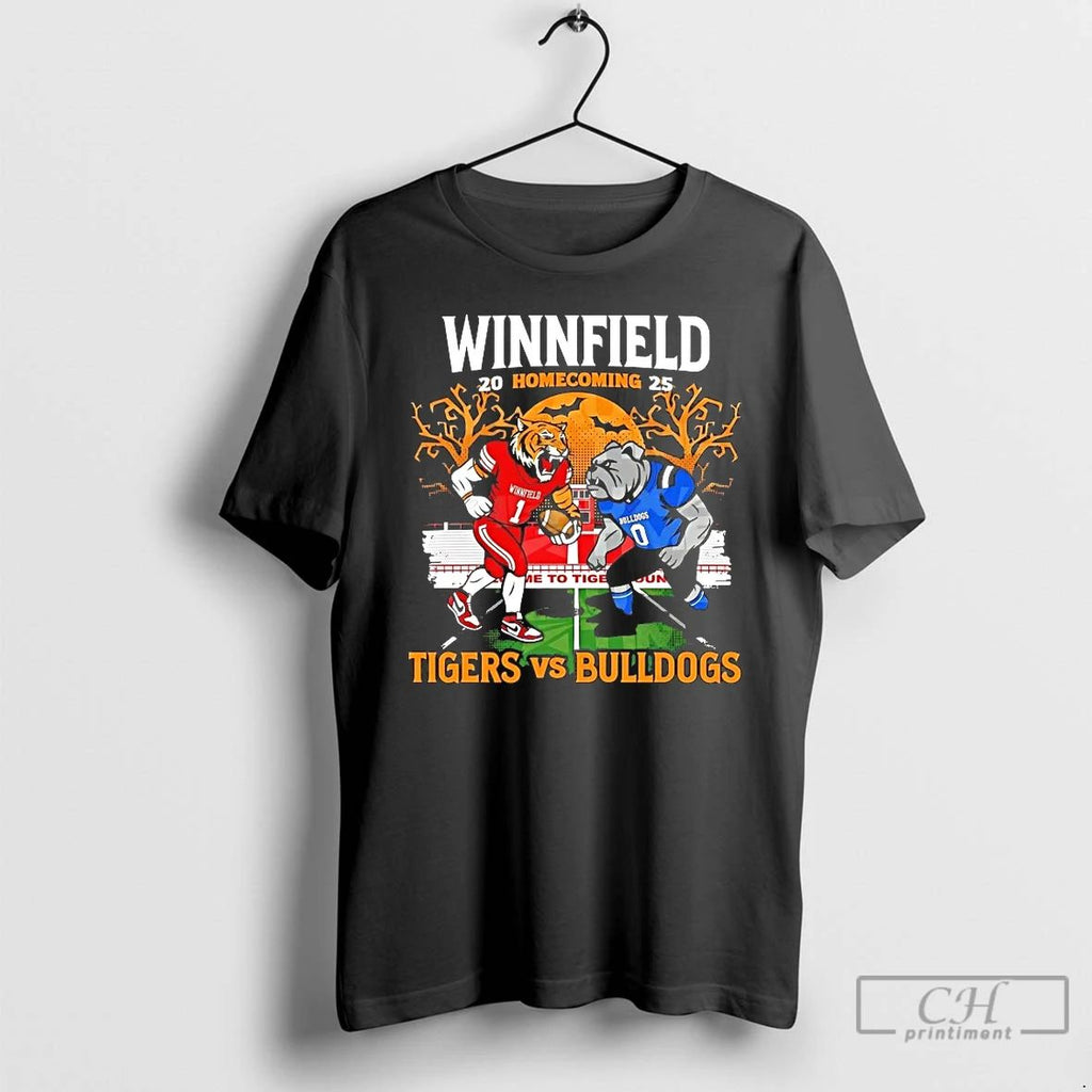Classic Winnfield Tigers Vs Bulldogs Homecoming 2025 T Shirts Unisex