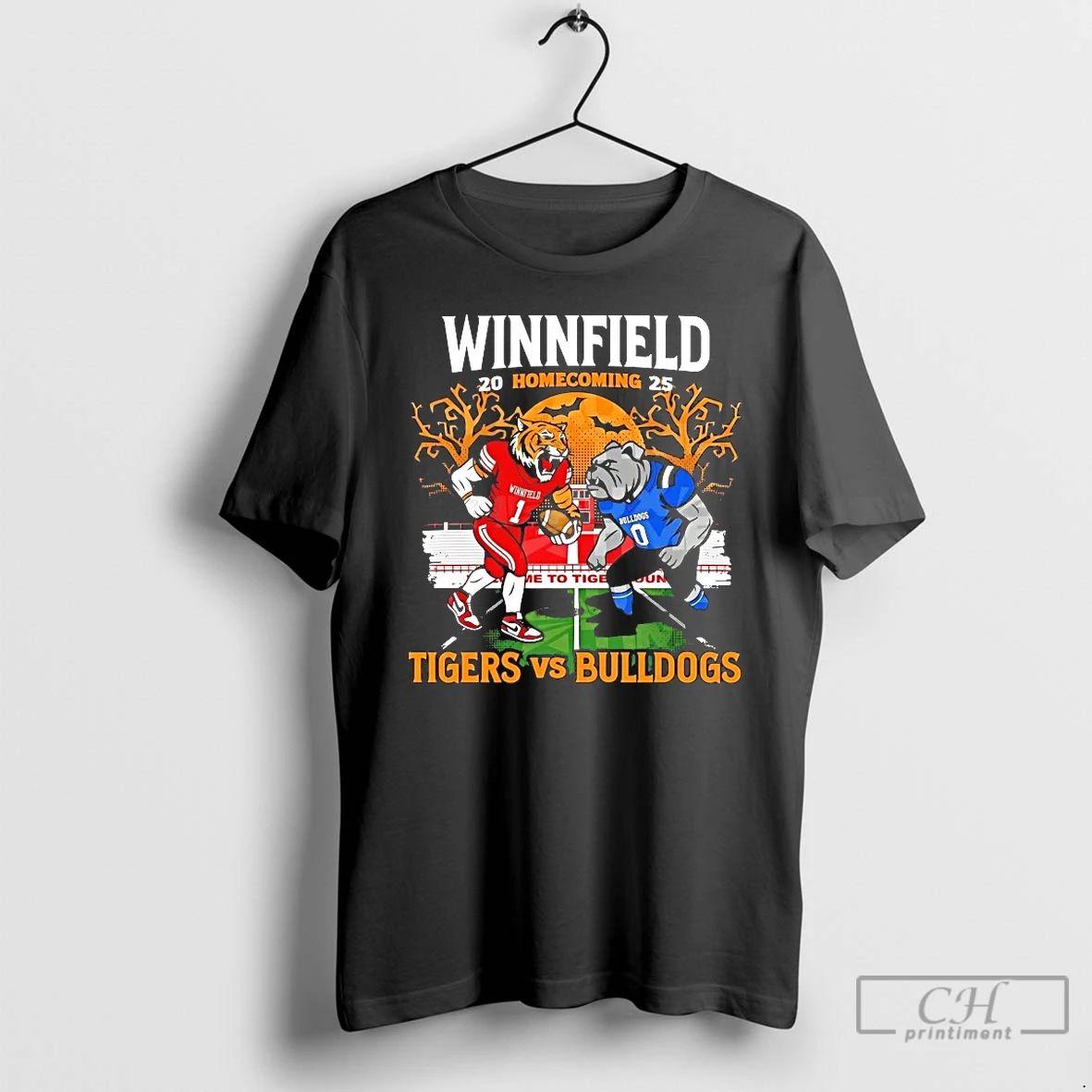 Classic Winnfield Tigers Vs Bulldogs Homecoming 2025 T Shirts Unisex