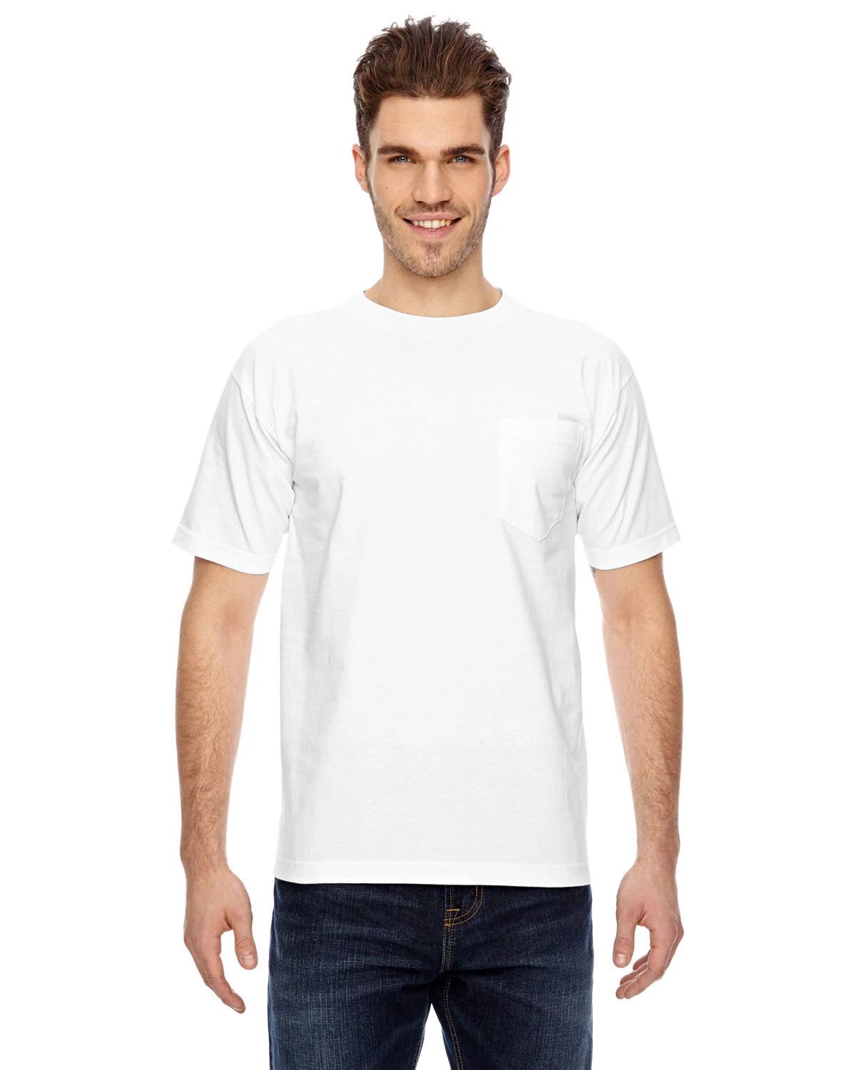 Bayside Adult 6.1 oz., 100% Cotton Pocket - BA7100 Unisex