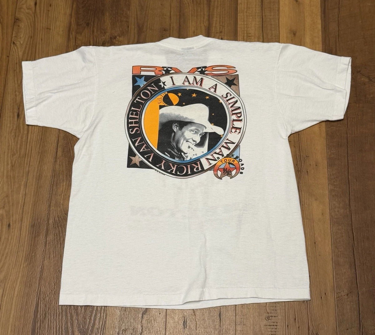 Vintage 90s Ricky Van Shelton “I’m A Simple Man” Backroad Tour Shirt/ Sz: XL Unisex