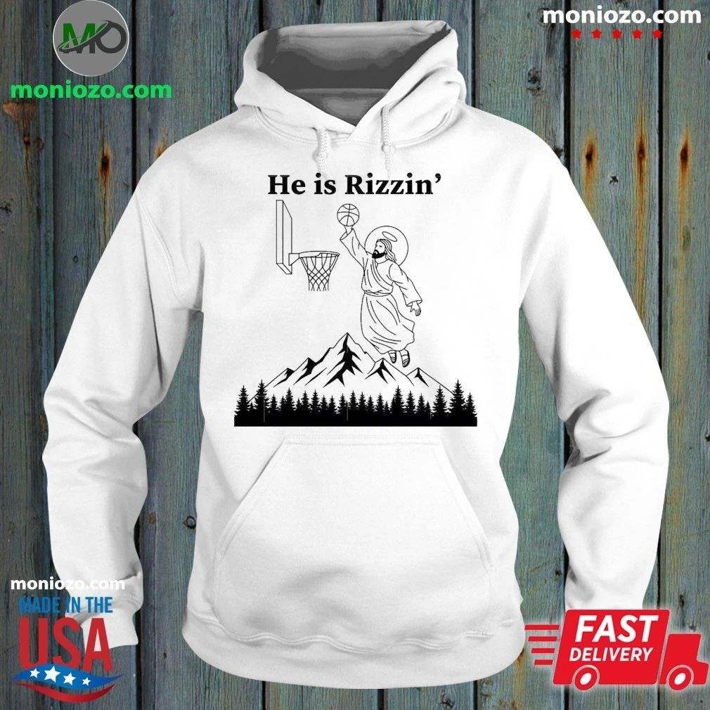 Original He is Risen Easter Jesus Playing Basketball Shirt Unisex