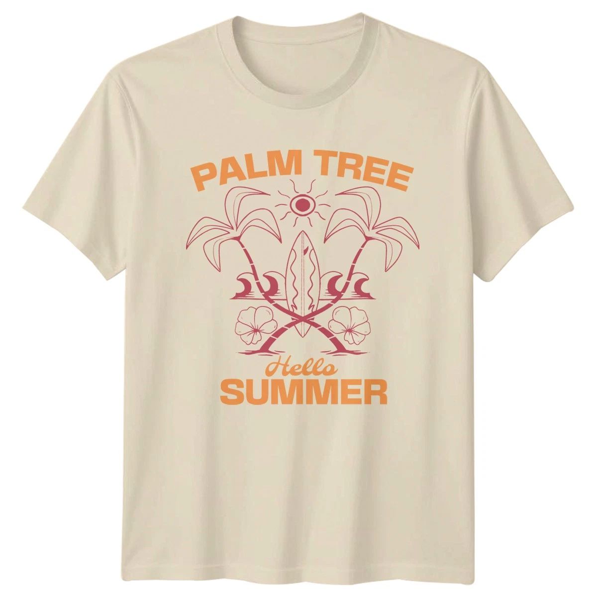 Palm Tree Hello Summer Tropical Beach Summer Gift For Him And Her Unisex