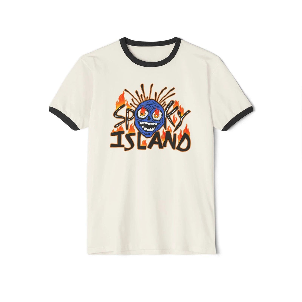 Spooky Island Unisex Cotton Ringer , Scooby Doo two toned vintage tee Unisex