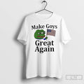 Premium Make Goys Great Again Pepe The Frog American Flag T Shirts Unisex