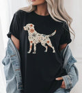 Floral Labrador Retriever Shirt, Dog Mom Tee, Boho Gift for Dog Lovers, Size All Unisex