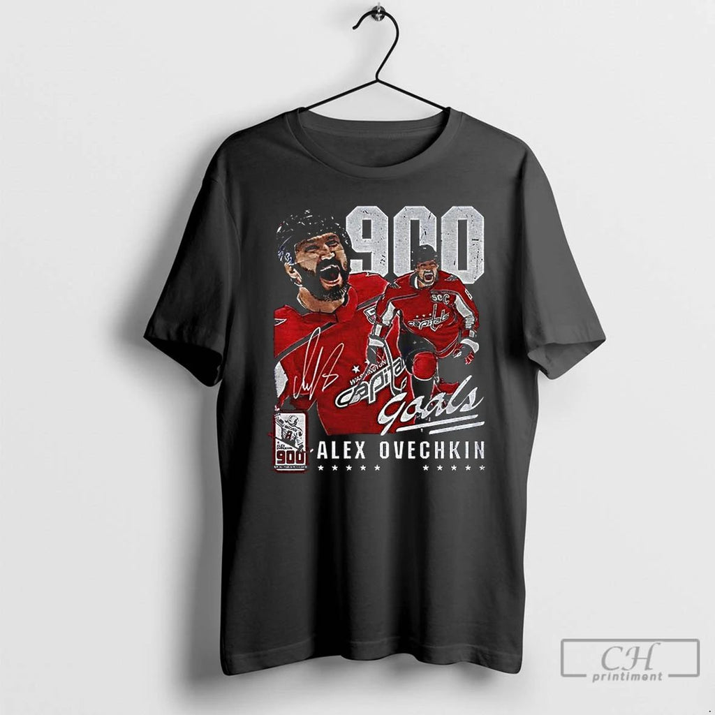 Premium Washington Alex Ovechkin 900 Goals Signature T Shirts Unisex