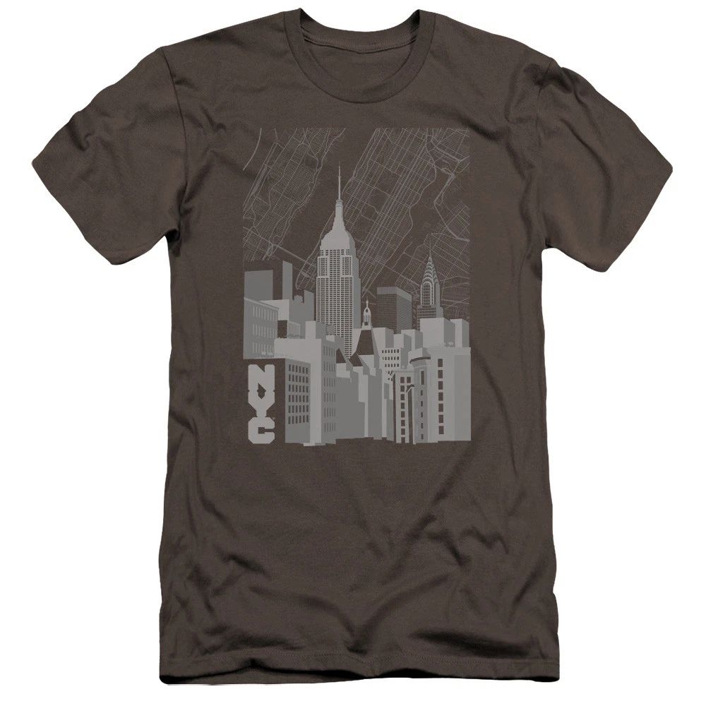 NEW YORK CITY MANHATTAN MONOCHROME Lic. Adult Men's Graphic Tee Shirt SM-5XL Unisex