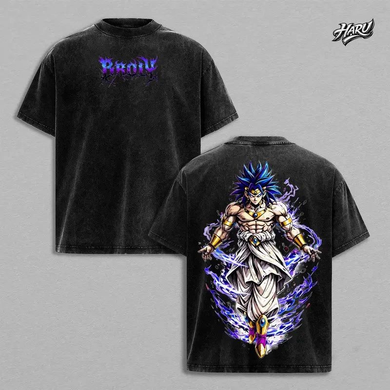 Broly - DBZ Vintage Dark Anime Streetwear . Unisex