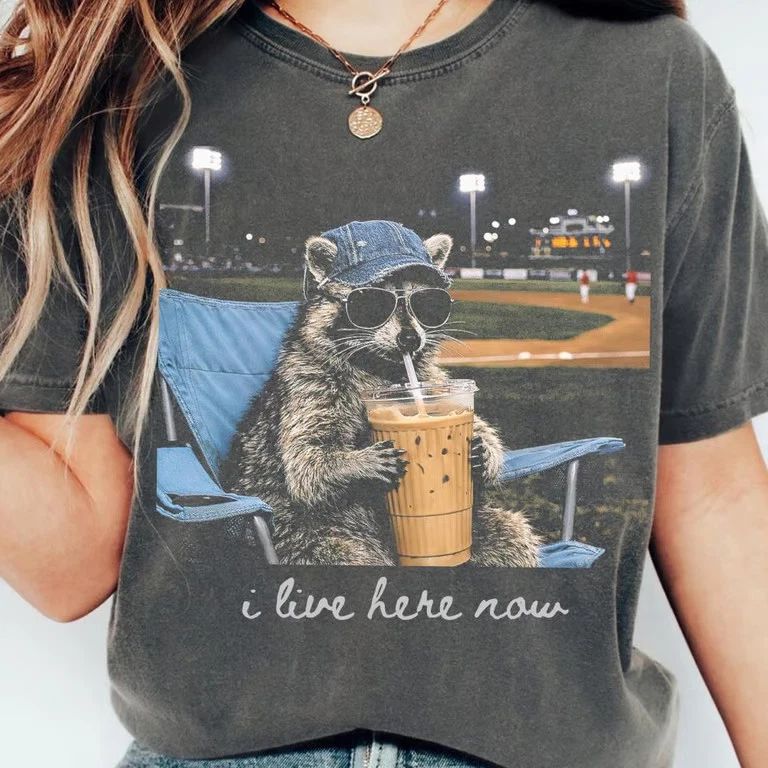 Racoon Funny Ballfield Shirt, Baseball Mama Style Shirt, Softball Shirt, Travel Unisex