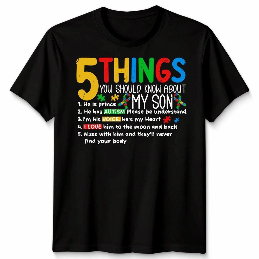 Autism Awareness Support Autistic Child Son Kids For Mom Dad Unisex Tshirt Unisex